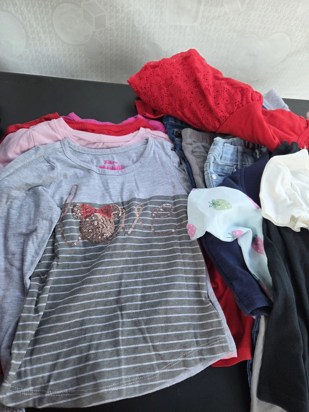 Girls Mixed Clothing Bundle with 10 Shirts ,3 skirts ,Pants And Shorts